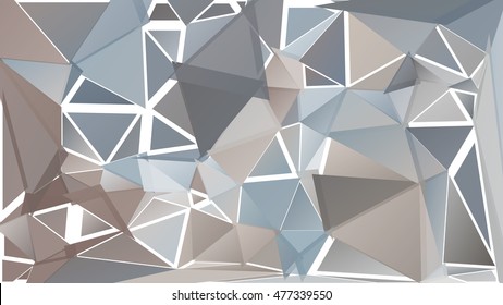 Randomly scattered triangles of different sizes, colors and transparency. Abstract geometric background