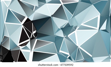 Randomly scattered triangles of different sizes, colors and transparency. Abstract geometric background