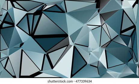 Randomly scattered triangles of different sizes, colors and transparency. Abstract geometric background