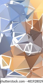 Randomly scattered triangles of different sizes, colors and transparency. Abstract geometric background