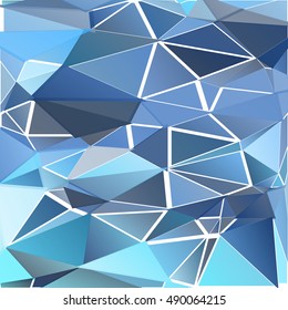 Randomly scattered triangles of different sizes, colors and transparency. Abstract geometric background