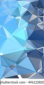 Randomly scattered triangles of different sizes, colors and transparency. Abstract geometric background in low poly style