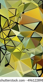 Randomly scattered triangles of different sizes, colors and transparency. Abstract geometric background in low poly style