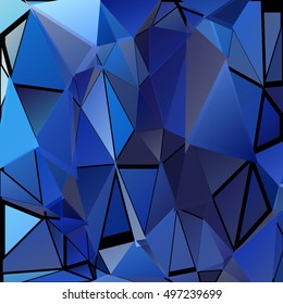 Randomly scattered triangles of different sizes, colors and transparency. Abstract geometric background