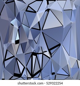 Randomly scattered triangles of different sizes, colors and transparency. Abstract geometric background