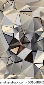 Randomly scattered triangles of different sizes, colors and transparency. Abstract geometric background
