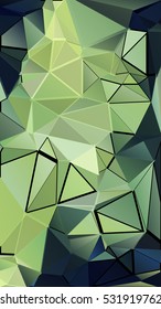 Randomly scattered triangles of different sizes, colors and transparency. Abstract geometric background