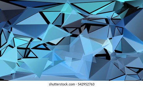 Randomly scattered triangles of different sizes, colors and transparency. Abstract geometric background