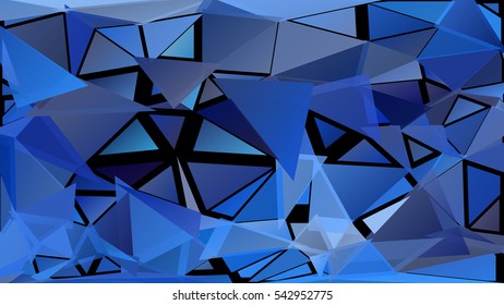 Randomly scattered triangles of different sizes, colors and transparency. Abstract geometric background