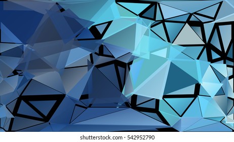 Randomly scattered triangles of different sizes, colors and transparency. Abstract geometric background
