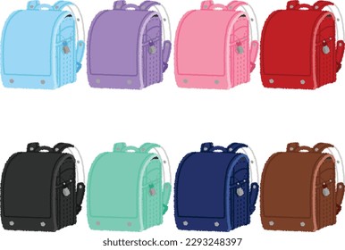 Randoseru (ransel) es una bolsa que muchos estudiantes japoneses de primaria llevan en sus espaldas, donde ponen libros de texto, cuadernos, etc., cuando van a la escuela.