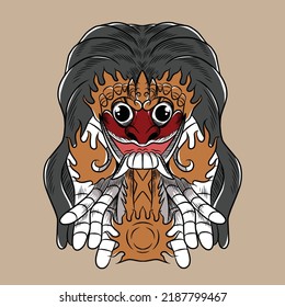 rangda mask culture vector illustration specifically used for advertising and other branding needs