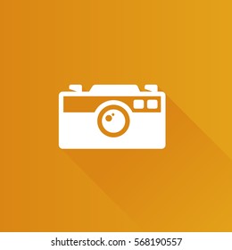 Range finder camera icon in Metro user interface color style. Digital photography film
