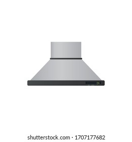 Range hood flat illustration. Front view of range hood. Vector. 