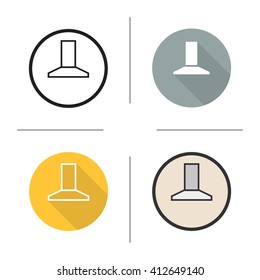 Range hood icon. Flat design, linear and color styles. Kitchen extractor. Isolated vector illustrations