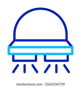 Range hood icon for kitchen ventilation. Concept of clean air and cooking.