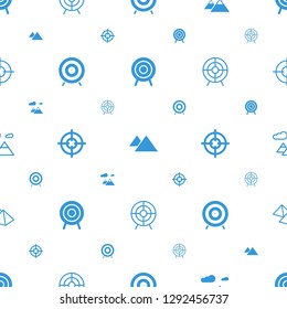 range icons pattern seamless white background. Included editable filled and outline target, mountain, sniper target icons. range icons for web and mobile.