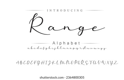 Range Modern abstract digital alphabet font. Minimal technology typography, Creative urban sport fashion futuristic font and with numbers. vector illustration