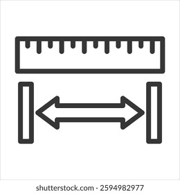 Range Outline Icon Vector Illustration
