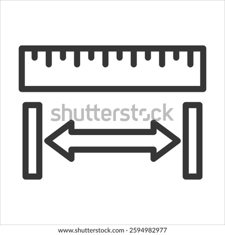Range Outline Icon Vector Illustration