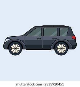 Range Rover cartoon car art illustration vector design