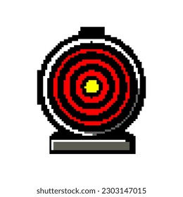 vectores retro de arte de píxeles de juego de tiro de rango. juego de armas de bit, tiro de tiro de tiro de rango de rifle de flecha. ilustración vintage antigua
