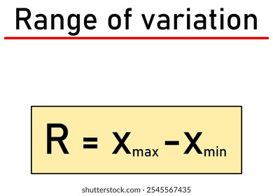 Range of variation - formula for calculation, characteristic of the variability of a statistical set