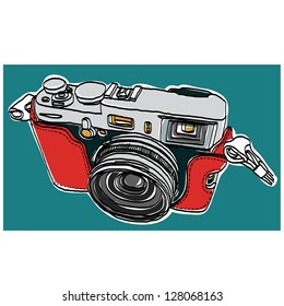 Rangefinder camera : vector sketchbook.