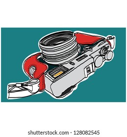 Rangefinder camera : vector sketchbook.
