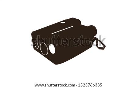 Rangefinder device icon. Range finder vector icon