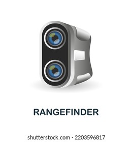 Rangefinder icon. 3d illustration from measuring collection. Creative Rangefinder 3d icon for web design, templates, infographics and more