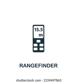 Rangefinder icon. Monochrome simple Measuring icon for templates, web design and infographics