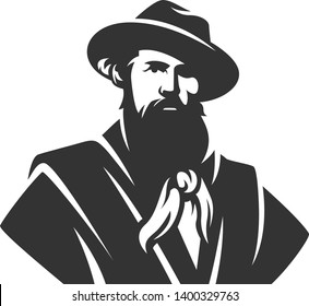 ranger drawing vector logo illustration