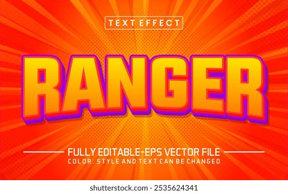 Ranger font Text effect editable