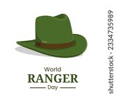 Ranger Hat Icon on White Background illustration suitable for world ranger day