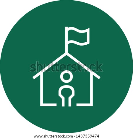 Ranger Station Visitor Center Outline Icon