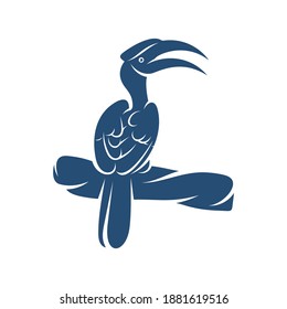 Rangkong Bird design vector illustration, Creative Rangkong Bird logo design concepts template, icon symbol