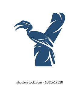 Rangkong Bird design vector illustration, Creative Rangkong Bird logo design concepts template, icon symbol