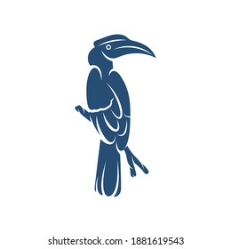 Rangkong Bird design vector illustration, Creative Rangkong Bird logo design concepts template, icon symbol