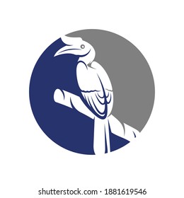 Rangkong Bird design vector illustration, Creative Rangkong Bird logo design concepts template, icon symbol