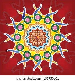 rangoli 2013 Culture pattern Eps-10