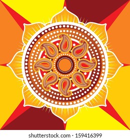 rangoli 2013 Indian Culture Art pattern Eps-10