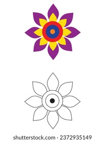 Rangoli is an art form that originates from in the Indian subcontinent