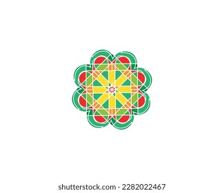 Rangoli art ornament design elements vector illustration