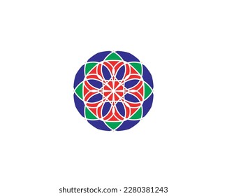 Rangoli art ornamental design elements vector illustration