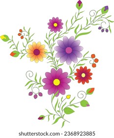 Rangoli design flower vector art