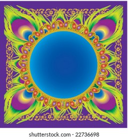 Rangoli design. Indian motive ornament background, pattern vector illustration