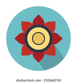Rangoli Flat background vector icon which can easily modify or edit 