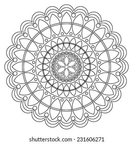 Rangoli.  Henna Mandala design. Vector Illustration EPS-10