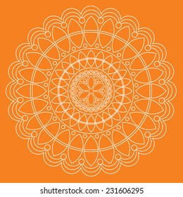 Rangoli.  Henna Mandala design. Vector Illustration EPS-10